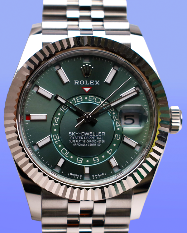 2025 Rolex Sky-Dweller 42MM Green Dial Jubilee Bracelet (336934)