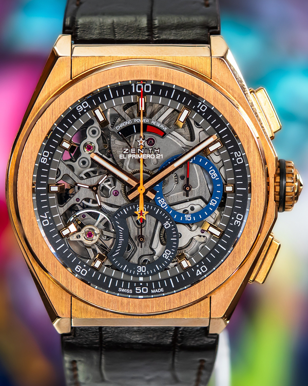 2020 Zenith El Primero 44MM Skeleton Dial Leather Strap (18.9000.9004/71.R585)