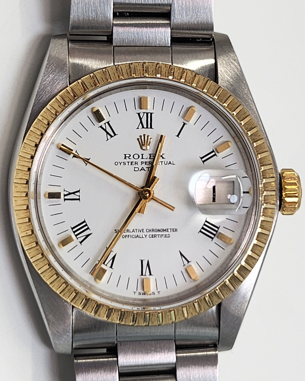 Rolex Oyster Perpetual Date 34MM White Dial Oyster Bracelet (1505)