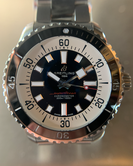 2024 Breitling Superocean 44MM Black Dial Steel Bracelet (A17376)