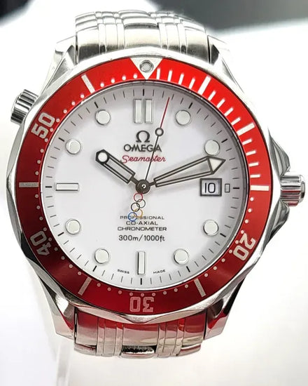 Omega Seamaster Diver 300M Specialties "Vancouver Olympic Collection 2010" L.E. 41MM White Dial Steel Bracelet (212.30.41.20.04.001)
