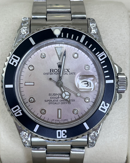 Rolex Submariner 40MM Aftermarket Silver Dial Oyster Bracelet (16800)