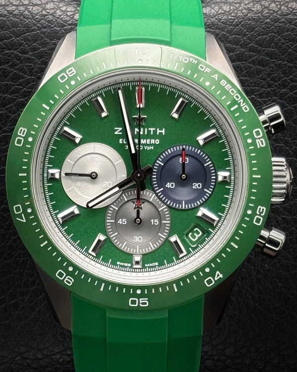 2024 Zenith Chronomaster Sport 41MM Green Dial Rubber Strap (03.3119.3600/56.R952)