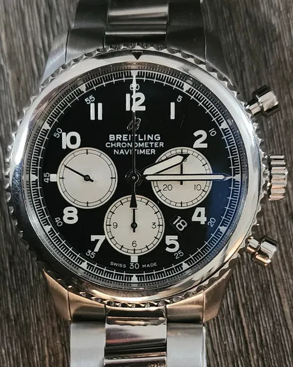 2021 Breitling Navitimer 8 B01 Chronograph 43MM Black Dial Steel Bracelet (AB0117131B1A1)