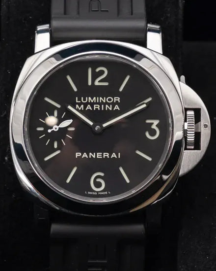 2014 Panerai Luminor Marina 44MM Black Dial Rubber Strap (PAM00111)