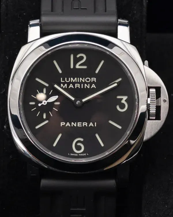 2014 Panerai Luminor Marina 44MM Black Dial Rubber Strap (PAM00111)