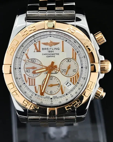 2011 Breitling Chronomat 44MM Silver Dial Two-Toned Bracelet (CB011012/G677)