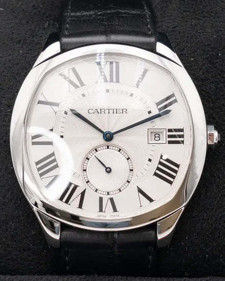 Cartier Drive De Cartier 40MM Silver Dial Aftermarket Leather Strap (WSNM0004)