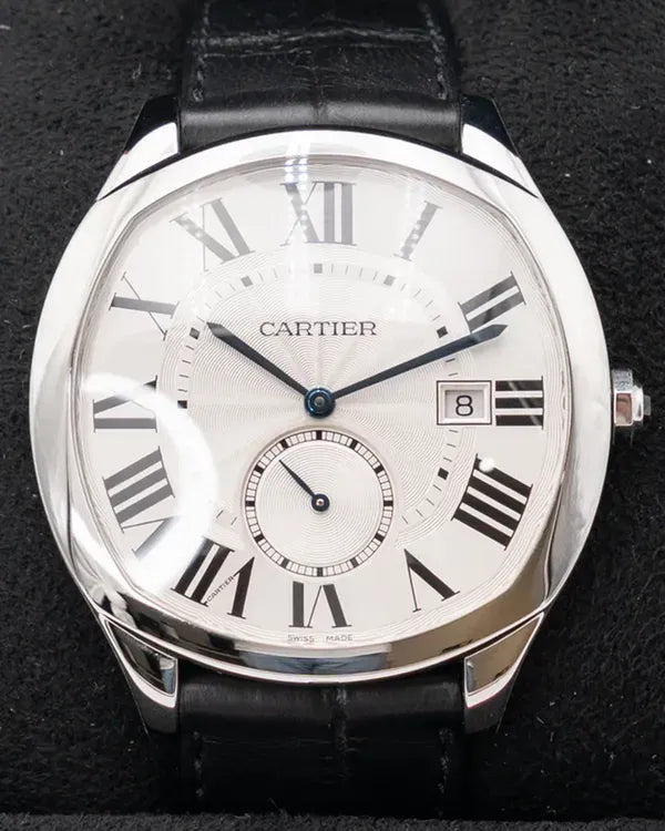 Cartier Drive De Cartier 40MM Silver Dial Aftermarket Leather Strap (WSNM0004)