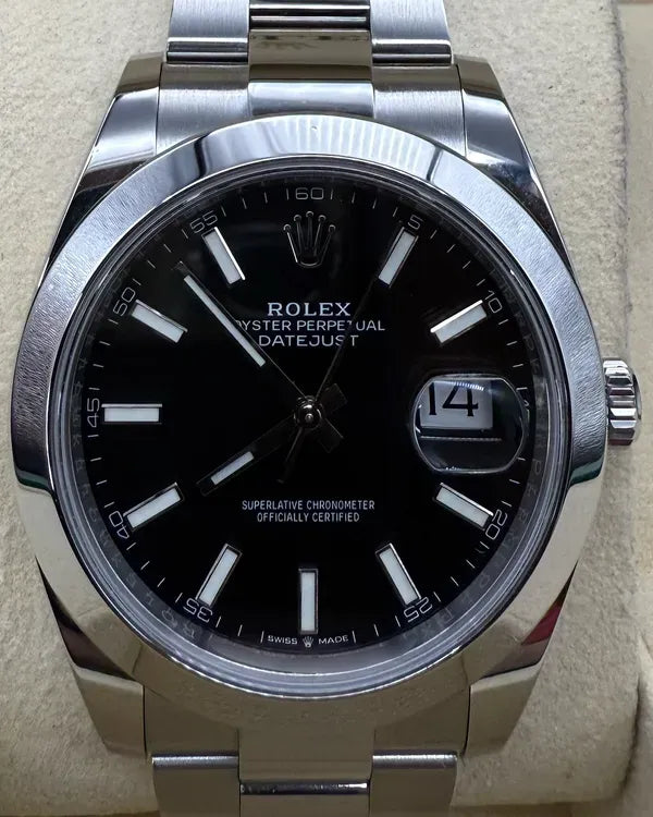 2019 Rolex Datejust 41MM Black Dial Oyster Bracelet (126300)