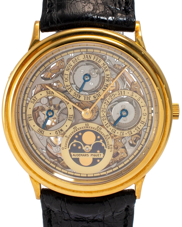 Audemars Piguet Quantieme Perpetual Calendar L.E. 36MM Skeleton Dial Leather Strap (25558BA)