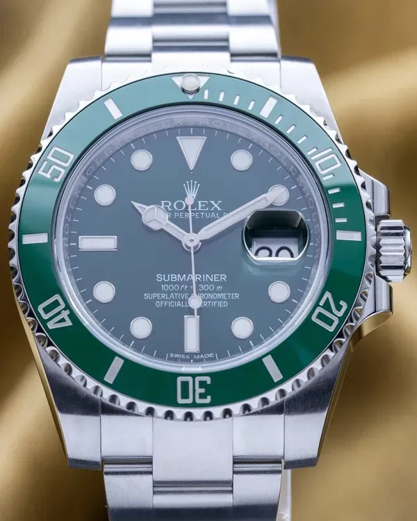 2016 Rolex Submariner Date “Hulk” 40MM Green Dial Oyster Bracelet (116610LV)