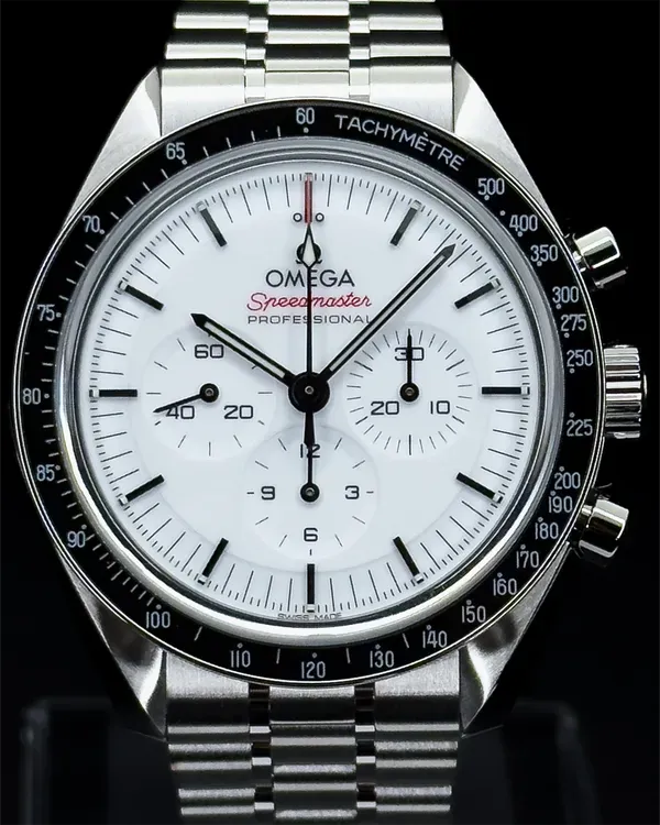 2025 Omega Speedmaster Professional Moonwatch 42MM White Dial Steel Bracelet (310.30.42.50.04.001)