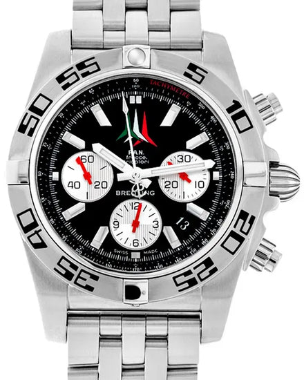 Breitling Chronomat "Frecce Tricolori" L.E. 44MM Black Dial Steel Bracelet (AB01104D-BC62-377A)