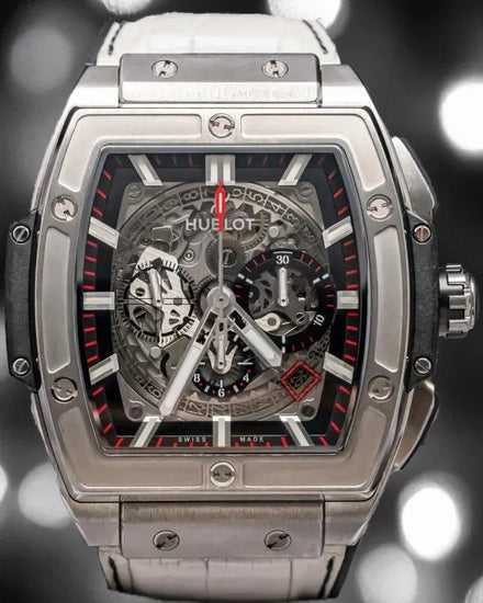 Hublot Spirit Of Big Bang 45MM Skeleton Dial Leather Strap (601.NX.0173.LR)
