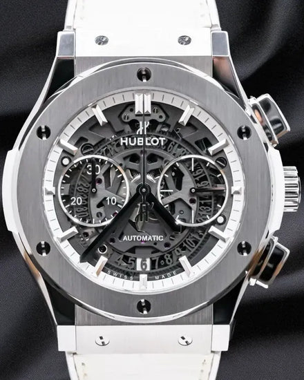 2017 Hublot Classic Fusion Aerofusion 45MM Skeleton Dial Leather Strap (525.NE.0127.LR)