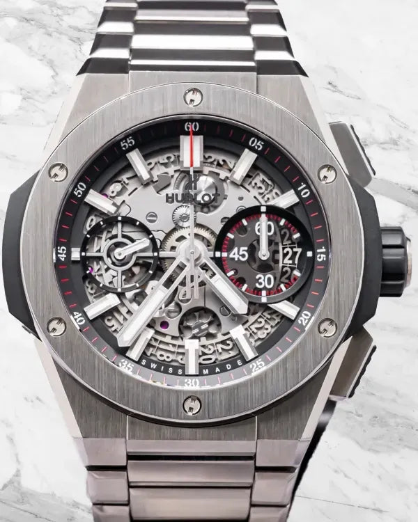 2021 Hublot Big Bang Integrated 42MM Skeleton Dial Titanium Bracelet (451.NX.1170.NX)
