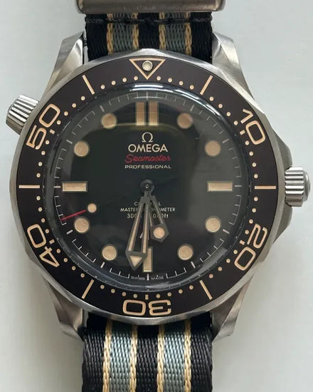 2022 Omega Seamaster Diver 300M 007 Edition "No Time To Die" 42MM Brown Dial Textile Strap (210.92.42.20.01.001)