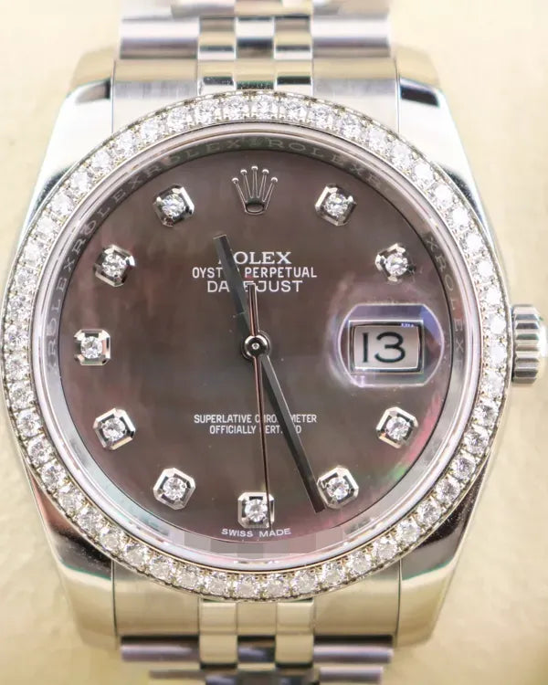 2017 Rolex Datejust 36MM Mother of Pearl "Tahitan" Dial Jubilee Bracelet (116244)