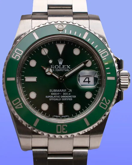 No Reserve - 2011 Rolex Submariner Date “Hulk” 40MM Green Dial Oyster Bracelet (116610LV)