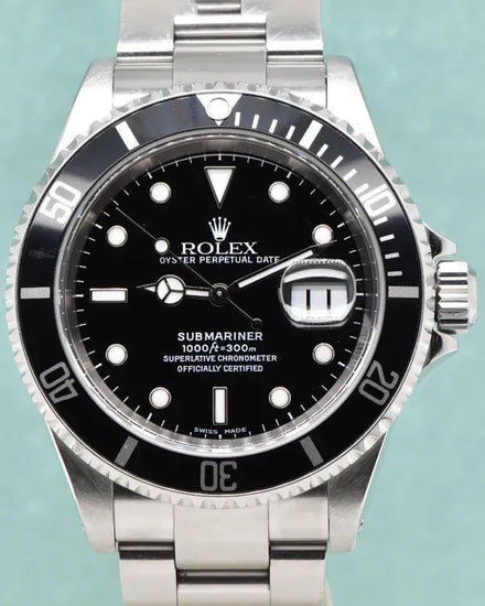 2000 (P Serial) Rolex Submariner Date 40MM Black Dial Oyster Bracelet (16610)