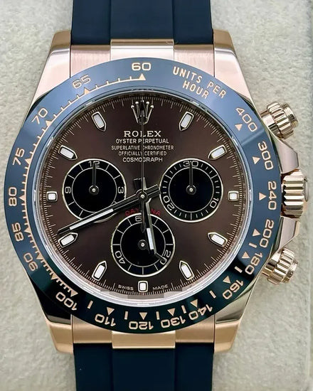 2022 Rolex Cosmograph Daytona 40MM Chocolate Dial Rubber Strap (116515LN)
