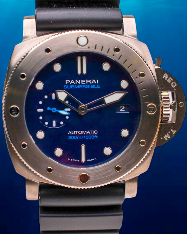 Panerai Submersible BMG-TECH 47MM Blue Dial Rubber Strap (PAM02692)