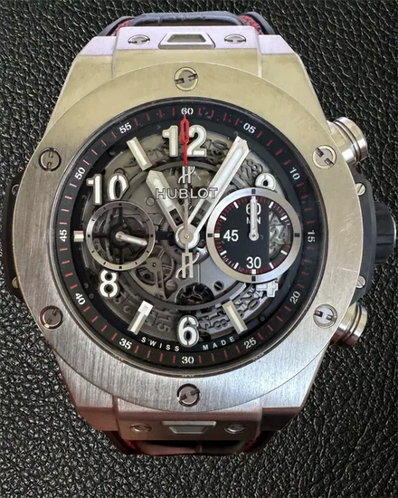 2018 Hublot Big Bang Unico 45MM Skeleton Dial Leather Strap (411.NX.1170.RX)