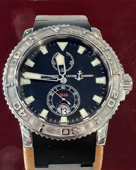 Ulysse Nardin Marine Diver 42.7MM Black Dial Rubber Strap (263-33)