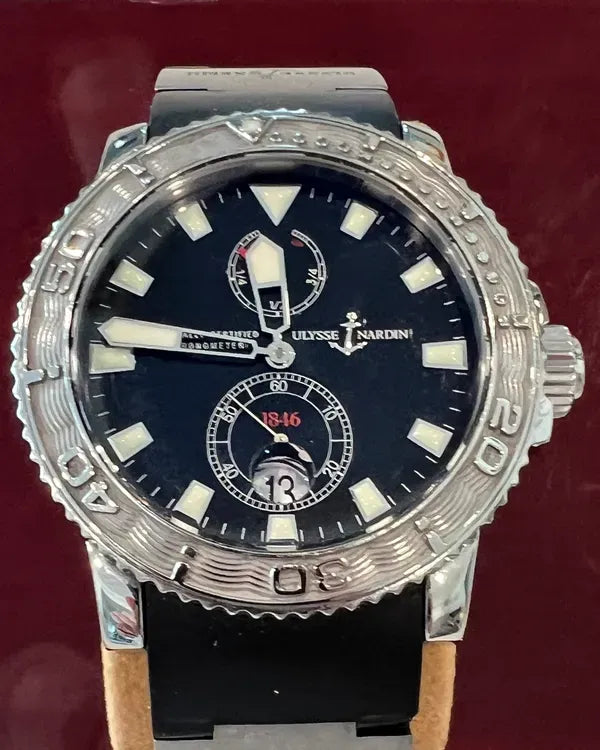 Ulysse Nardin Marine Diver 42.7MM Black Dial Rubber Strap (263-33)