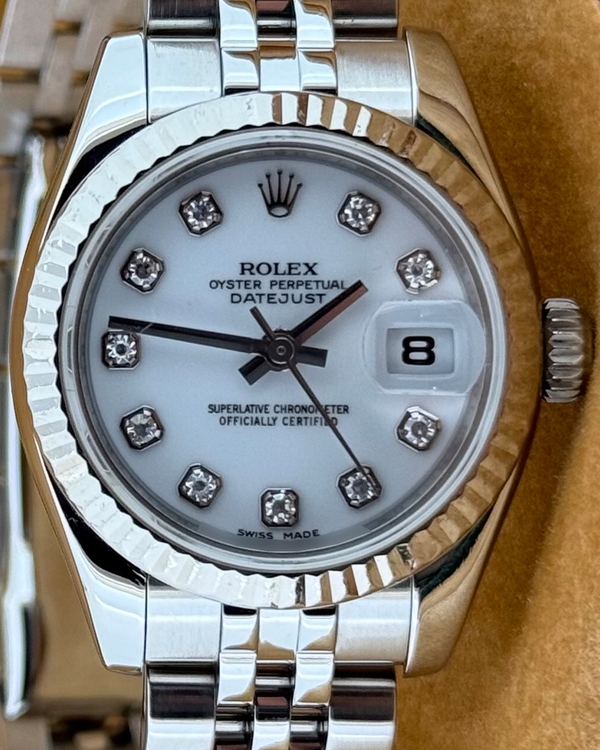 2009 Rolex Lady-Datejust 26MM White Dial Super Jubilee Bracelet (179174)
