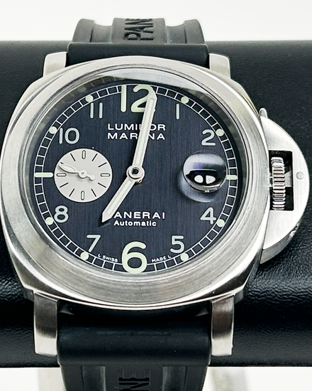 No Reserve - Panerai Luminor Marina 44MM Black Dial Rubber Strap (PAM00086)