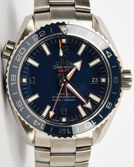 2022 Omega Seamaster Planet Ocean GMT 43.5MM Blue Dial Titanium Bracelet (232.92.44.22.03.001)