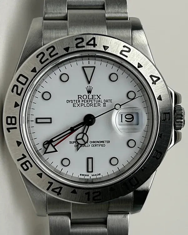 Rolex Explorer II "Polar" 40MM White Dial Oyster Bracelet (16570)