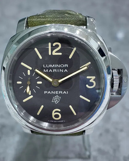 2016 Panerai Luminor Marina Logo Acciaio 44MM Brown Dial Leather Strap (PAM00632)
