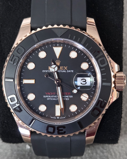 2021 Rolex Yacht-Master 40MM Black Dial Oysterflex Strap (126655)