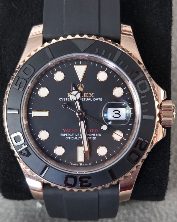 2021 Rolex Yacht-Master 40MM Black Dial Oysterflex Strap (126655)