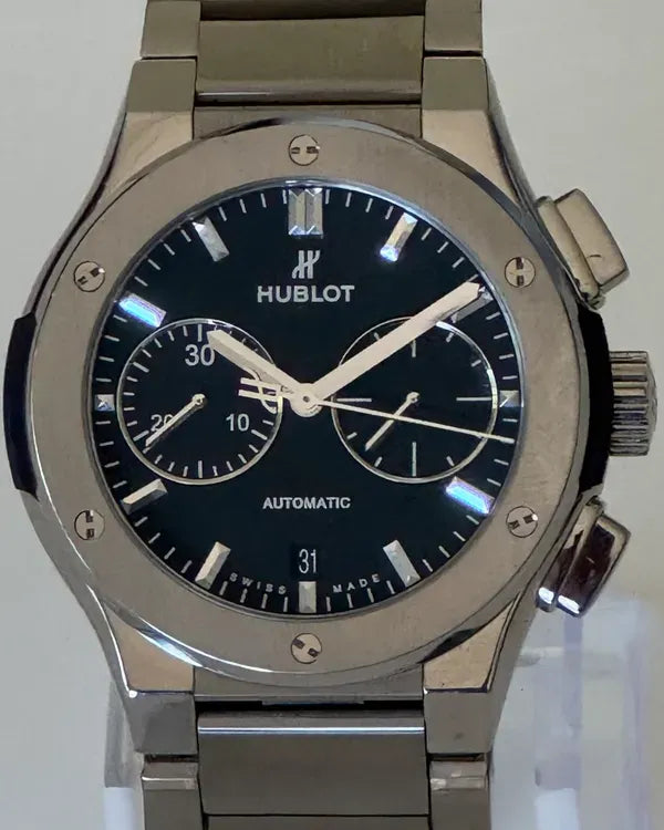 Hublot Classic Fusion Chronograph 45MM Black Dial Titanium Bracelet (520.NX.1170.NX)