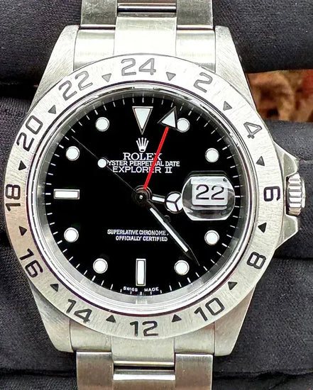 Rolex Explorer II 40MM Black Dial Oyster Bracelet (16570)