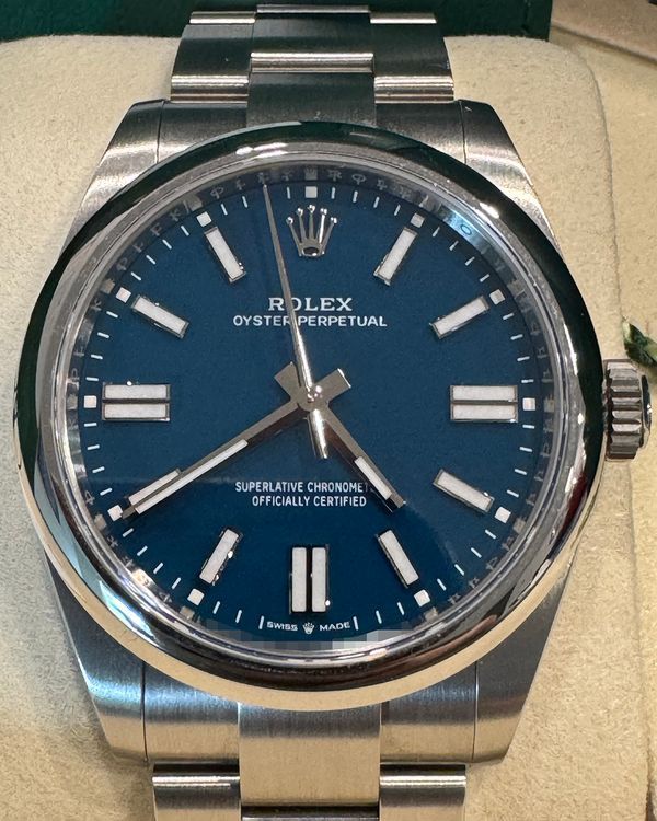2025 Rolex Oyster Perpetual 41MM Blue Dial Oyster Bracelet (134300)