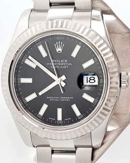 2016 Rolex Datejust II 41MM Black Dial Oyster Bracelet (116334)