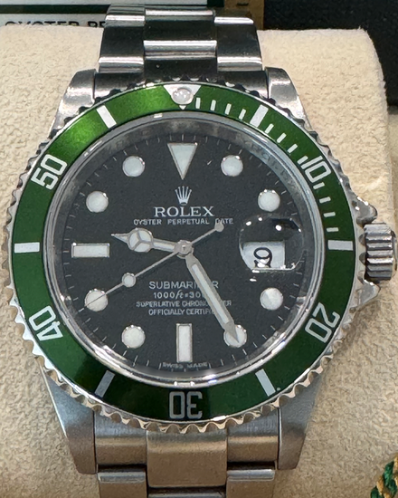 2010 Rolex Submariner Date "Kermit" 40MM Black Dial Oyster Bracelet (16610LV)