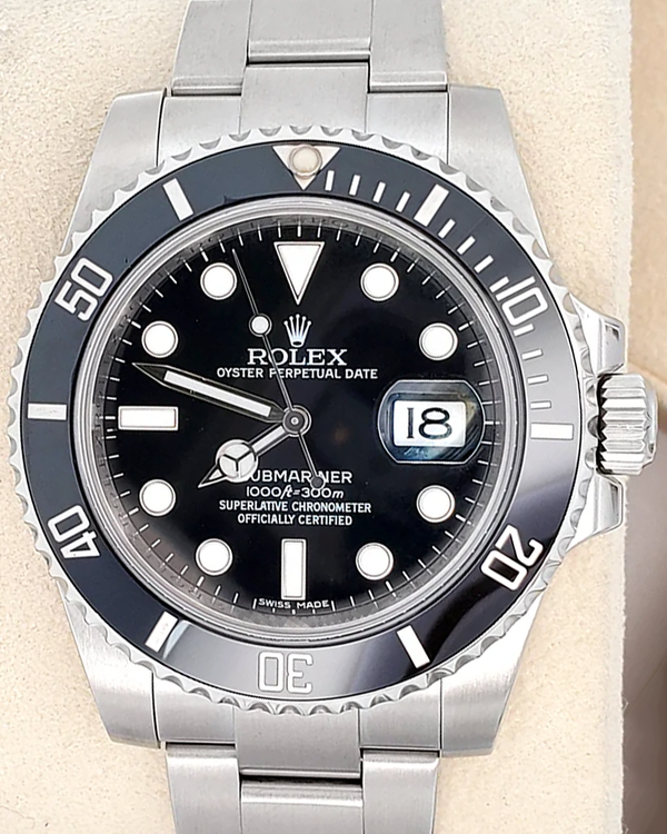 2015 Rolex Submariner Date 40MM Black Dial Oyster Bracelet (116610LN)