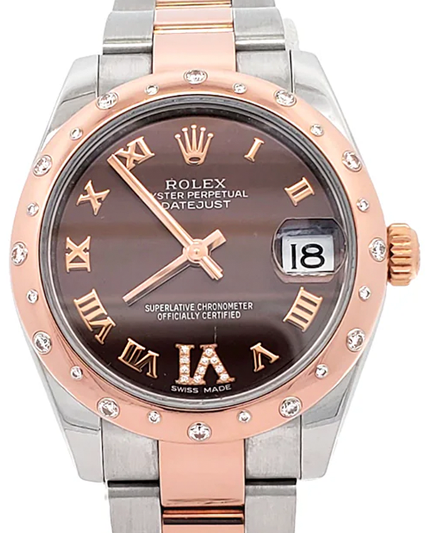 Rolex Datejust 31MM Chocolate Dial Two-Tone Oyster Bracelet (178341)