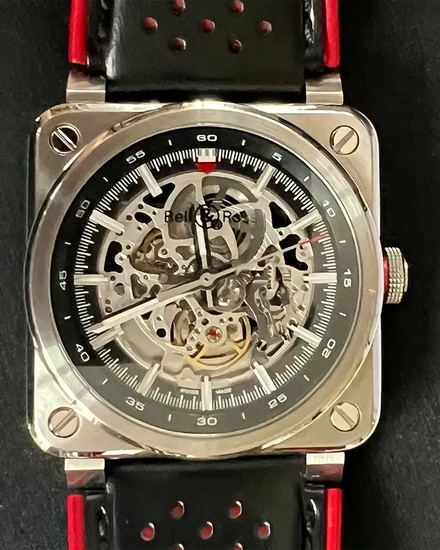 Bell & Ross BR 03 Aero GT L. E. 42MM Skeleton Dial Leather Strap (BR-03-92-AEROGT)