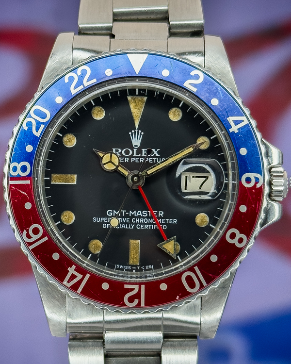1972 Rolex GMT-Master "Pepsi" 40MM Black Dial Oyster Bracelet (16750)
