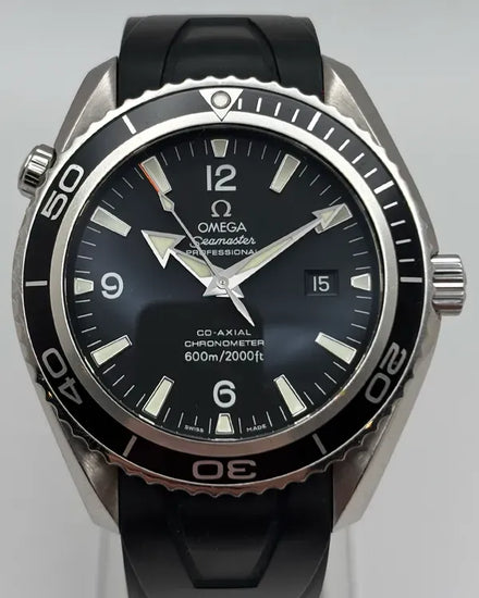 No Reserve - 2011 Omega Seamaster Planet Ocean 600M 45.5MM Black Dial Rubber Strap (2900.50.81)