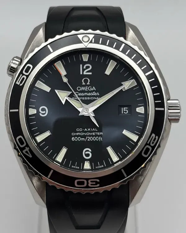 No Reserve - 2011 Omega Seamaster Planet Ocean 600M 45.5MM Black Dial Rubber Strap (2900.50.81)