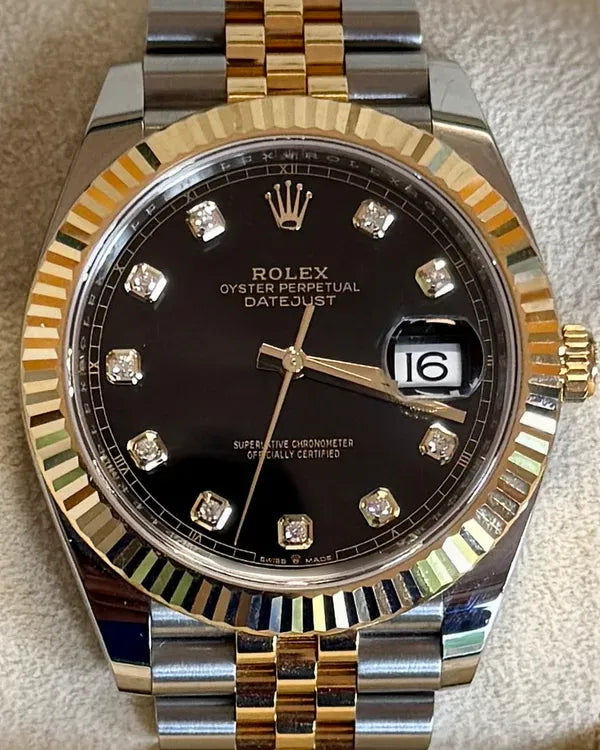 2024 Rolex Datejust 41MM Black Dial Two-Tone Jubilee Bracelet (126333)