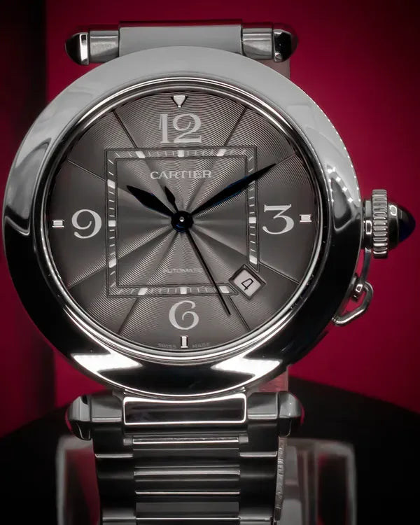 2023 Cartier Pasha De Cartier 41MM Anthracite Dial Steel Bracelet (WSPA0026)